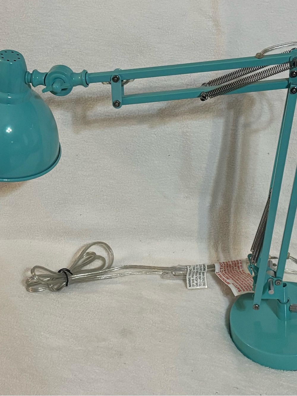 Adjustable Turquoise Task Lamp - Brand Not Shown